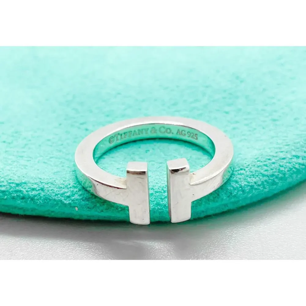 Tiffany & Co. T Square Sterling Silver Ring Size 5.25